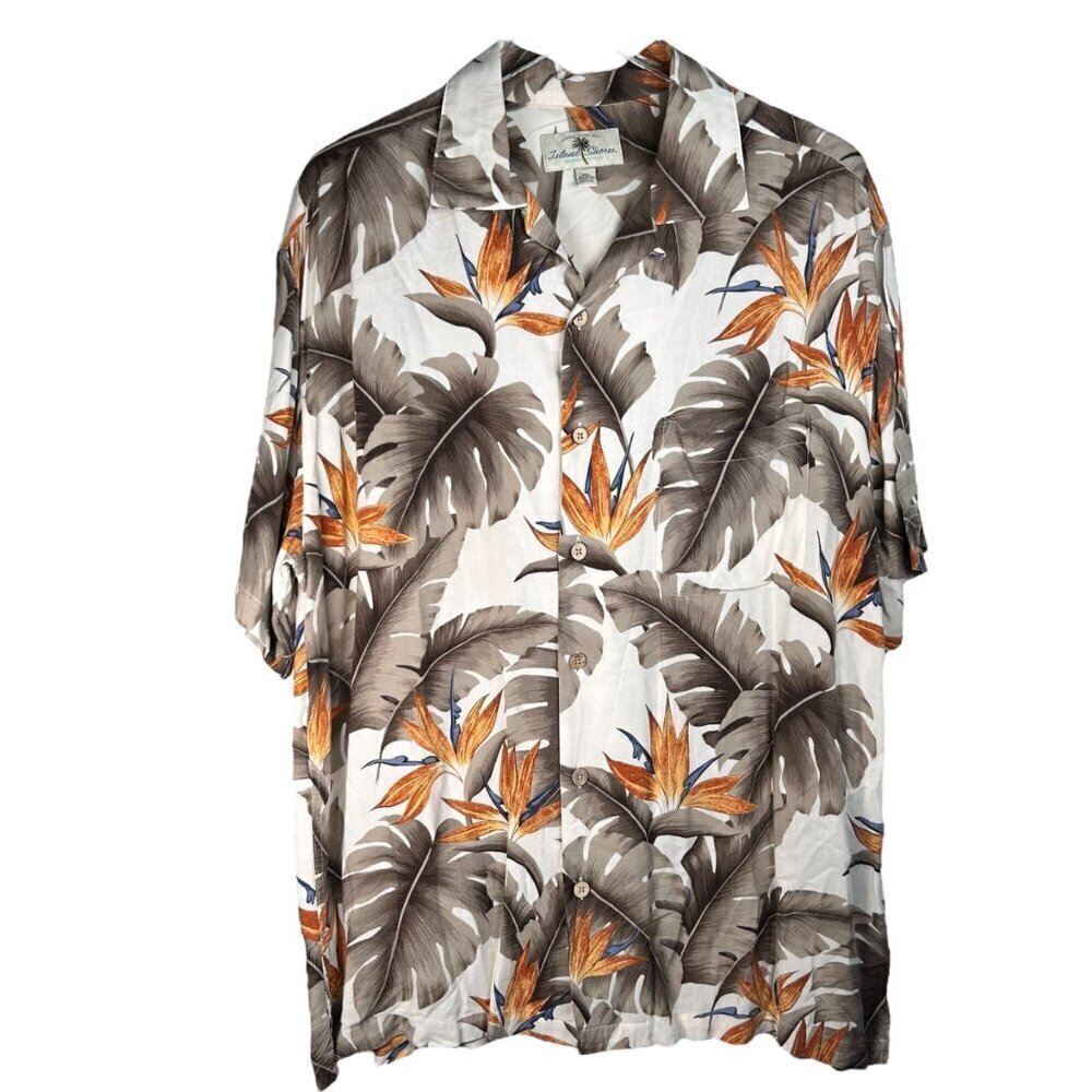 Island Shores XL Men Hawaiian Shirt Travel Summer Lightweight